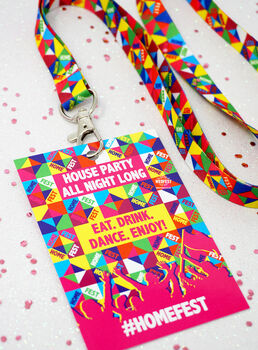 Homefest Festival At Home Themed Party Vip Lanyards, 5 of 9
