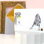 Boxer Dog Gold Foil Greetings Card, thumbnail 3 of 3