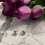 Natural Amethyst Stud Earrings, thumbnail 1 of 2