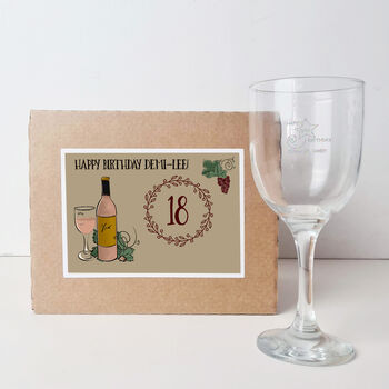 18th Birthday Gift Wine Glass, 3 of 6