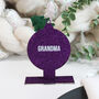 Personalised Purple Bauble Christmas Place Setting, thumbnail 2 of 7