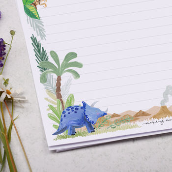 A4 Letter Writing Paper With Dinosaurs In Jungle, 2 of 4