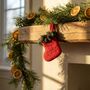 Mini Christmas Stocking Fair Trade Handmade Holly, thumbnail 4 of 4
