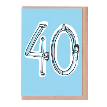 Bendy Milestone Birthday Age Cards, 8 of 12