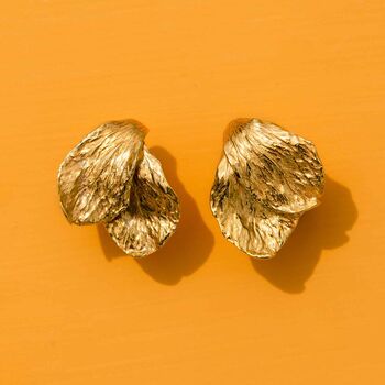 Yellow Gold Vermeil, Terra Statement Earrings, 5 of 5