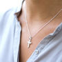 Sterling Silver Cross Necklace, thumbnail 2 of 7