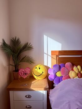 Who Cares I'm Late Anyway Heart Shaped Table Decorative Clock Silent Movement, 2 of 6