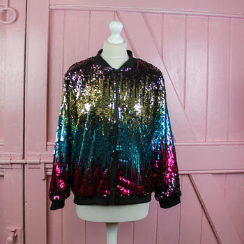 1989 Rainbow Sparkly Sequin Jacket, 7 of 10