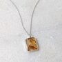 The Rectangle Citrine Necklace, Silver, thumbnail 3 of 10