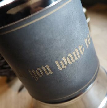 Custom Quote Leather Wrapped Tankard, 4 of 8