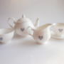 Teapot, Sugar And Cream Jug, Blue Or Red Heart Design, thumbnail 2 of 6