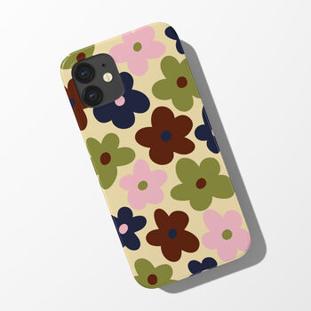 Retro Flower Phone Case Durable iPhone Samsung Mobile Cover, 5 of 10