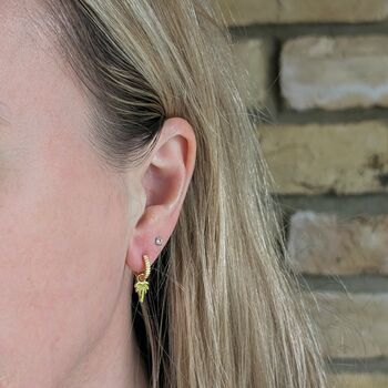 The Palm Tree Accent Earrings, 2 of 4