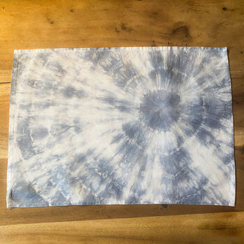 Hand Made Tie Dye Single Colour Placemat Set, 4 of 7