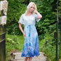 Liana Dress In Blue Ombre Botanical, thumbnail 1 of 8