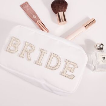 Personalised Cosmetic Make Up Bags With Pearl Letters, 5 of 12