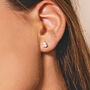 Cubic Zirconia Teardrop Gold Plated Stud Earrings, thumbnail 2 of 4