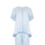 The Bonnie Ruffle Sleep Set Sky Gingham, thumbnail 2 of 6