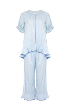 The Bonnie Ruffle Sleep Set Sky Gingham, 2 of 6