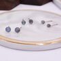 Sterling Silver Grey Labradorite Gemstone Stud Earrings, thumbnail 6 of 12
