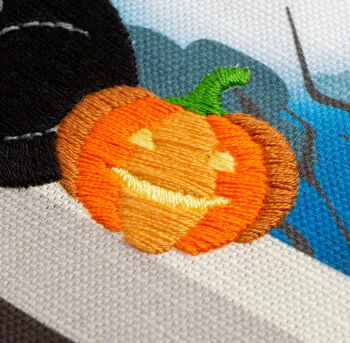 Black Cat Halloween Embroidery Beginners Kit, 4 of 7