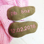 Personalised Lambswool Shawl And Baby Shoe Gift Set, thumbnail 5 of 9
