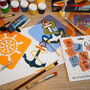 Drawing Stencils For Kids Pirates With Brushes, thumbnail 1 of 3