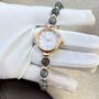 Elegant Rose Gold Beaded Dial Bracelet Watch, thumbnail 2 of 5