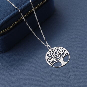 Sterling Silver Family Tree Necklace Personalised, 2 of 3