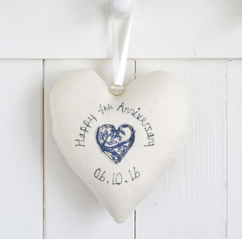 Personalised Wedding Anniversary Heart Gift, 7 of 12