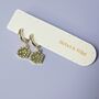 Lucky Dice Charm Huggie Hoop Earrings, thumbnail 4 of 5