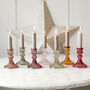 Autumn Shades Coloured Glass Candlestick, thumbnail 1 of 5