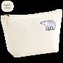 Embroidered Polar Bear Organic Cotton Accessory Bag, thumbnail 2 of 2