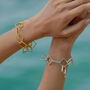Ancient Geometric Grace Gold Chain Bracelet, thumbnail 3 of 5
