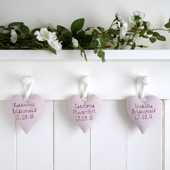 Personalised Hanging Heart Flower Girl Gift, 7 of 12