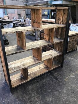 Industrial Reclaimed Bookcase Shelf Unit 521, 5 of 7