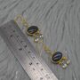 Labradorite Blue Topaz Silver Earrings, thumbnail 3 of 8
