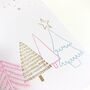 Personalised First Christmas Foiled Card Pink, thumbnail 3 of 3