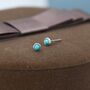 Green Turquoise Stud Earrings, thumbnail 4 of 12