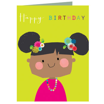 Mini Flower Girl Birthday Card, 2 of 5