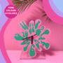 Blob Psychedelic Numbers Table Decorative Clock Silent Movement, thumbnail 1 of 5