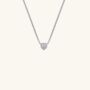 Mini Heart Necklace Silver, thumbnail 2 of 3