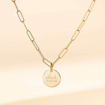 Personalised Disc Dainty Link Chain Necklace, 4 of 7