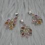 Mixed Tourmaline Pendant: Sterling Silver, thumbnail 4 of 8