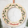 Personalised Christmas Wreath, Holly, thumbnail 1 of 6