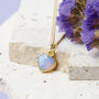 Gold Plated Heart Opal Gemstone Necklace, thumbnail 2 of 7