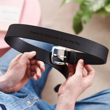 Best Man Personalised Leather Belt, 2 of 8