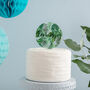 Personalised Tropical Leaf Disc Cake Topper, thumbnail 2 of 4