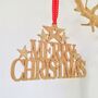 Gold Hand Painted Merry Christmas Sign, thumbnail 5 of 8