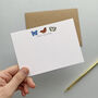Personalised Butterfly Correspondence Cards, thumbnail 1 of 4